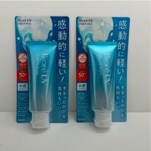 2x 70g Tubes Japanese Kao - Biore UV Aqua Rich Watery Essence Sunscreen SPF 50+